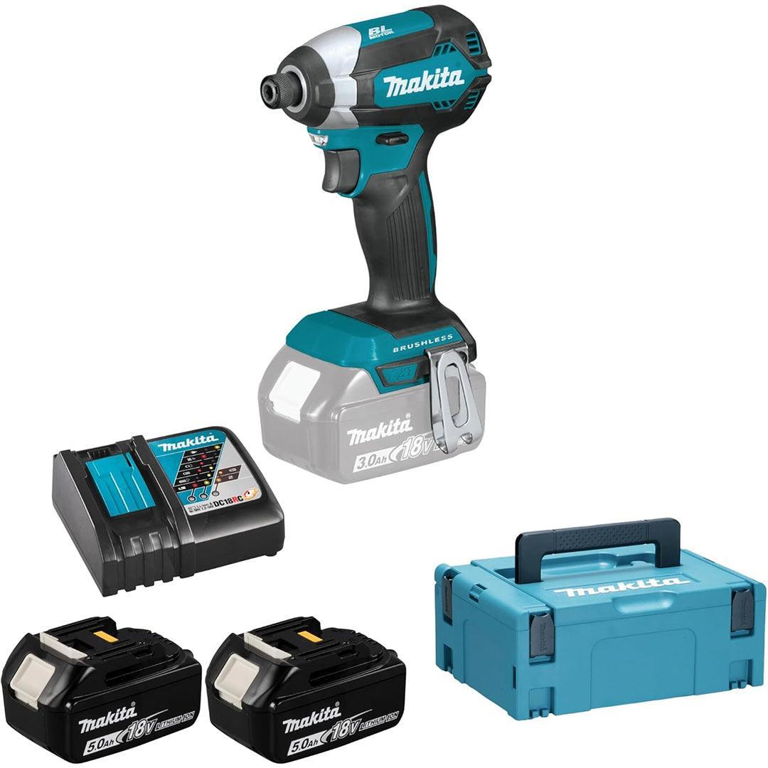 Makita DTD153RTJ 18V LXT Brushless Impact Driver Kit – 2 x 5.0Ah Batteries, Charger & MAKPAC Case