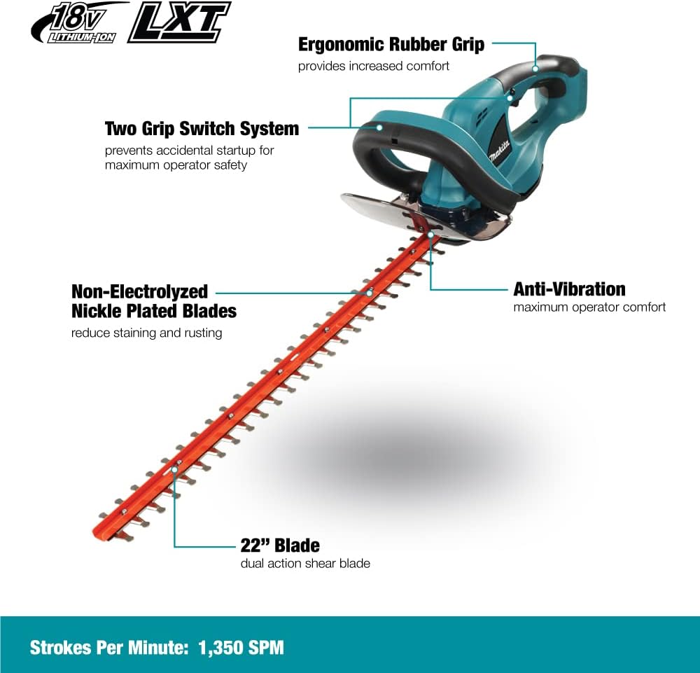 Makita DUH523Z 18V LXT Cordless 52cm Hedge Trimmer (Battery & Charger Not Included)