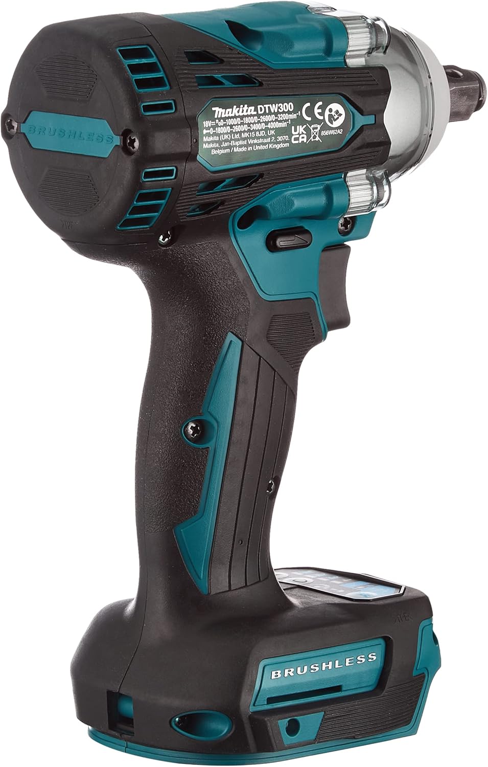Makita DTW300Z 18V LXT Brushless Cordless Impact Wrench (Body Only) – Type 2 Makpac Case Included, Batteries & Charger Excluded