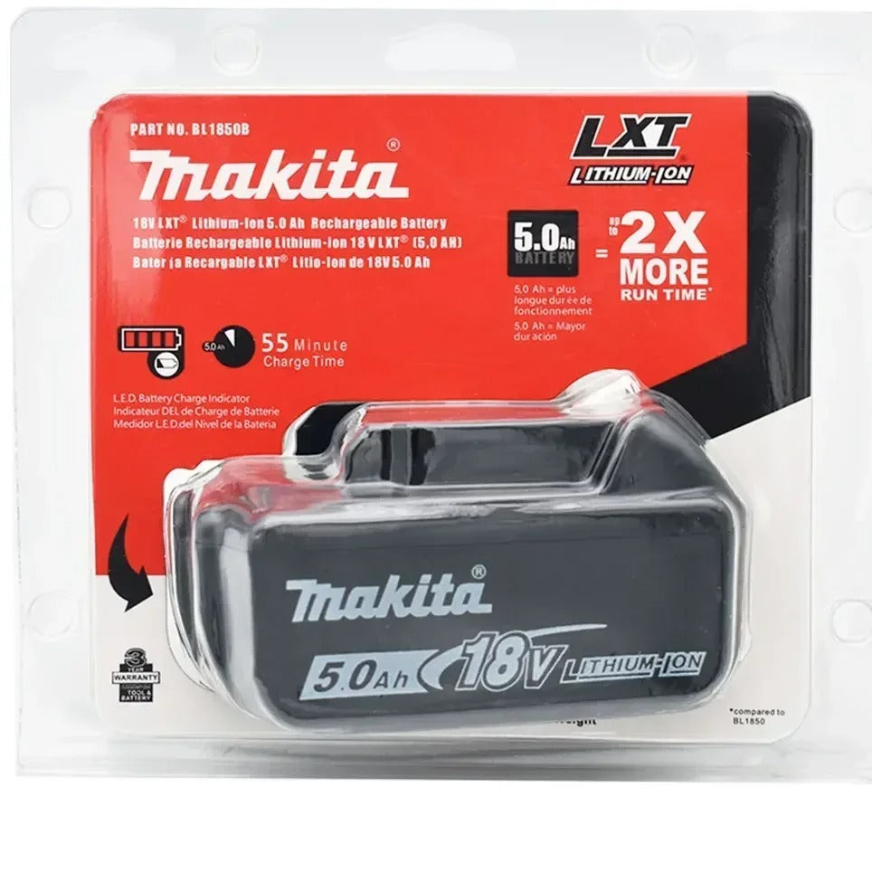 Makita 18V LXT 5.0Ah Lithium-Ion Battery 2-Pack – High-Capacity Power for LXT Tools (Compatible with BL1860B, BL1860, BL1850)
